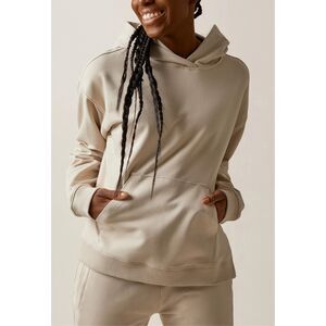 Boob Hoodie with Nursing Access in Light Beige